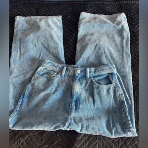 Urban Outfitters BDG High & Wide Corduroy pants. Size 28. Cotton blue.